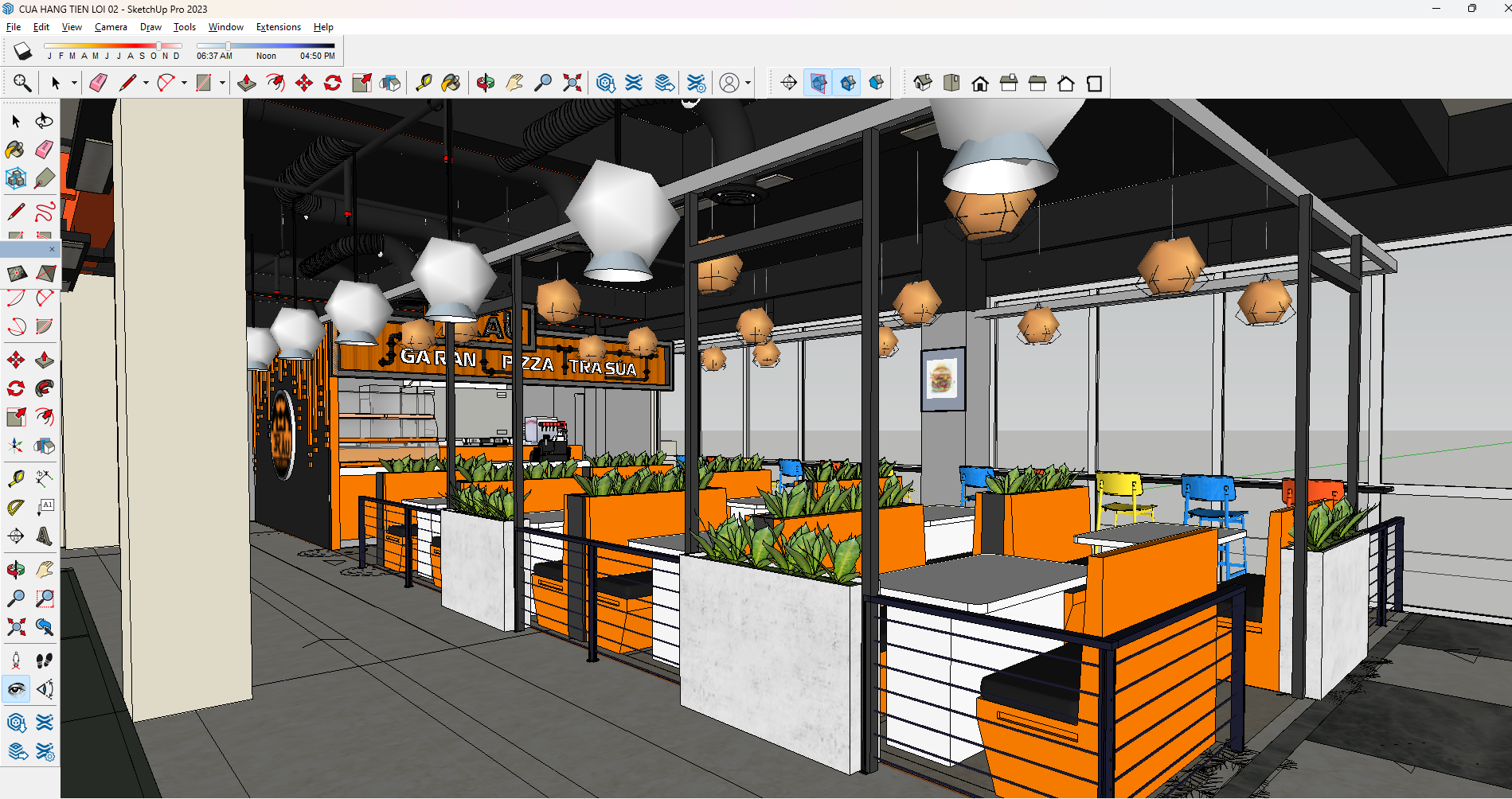 Thiết kế trọn bộ full Kiot, Cửa hàng tiện lợi (Cad- Sketchup- Chi tiết)