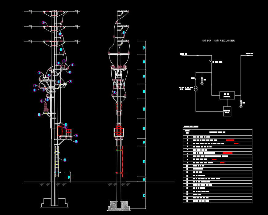 Bản vẽ thiết kế Recloser