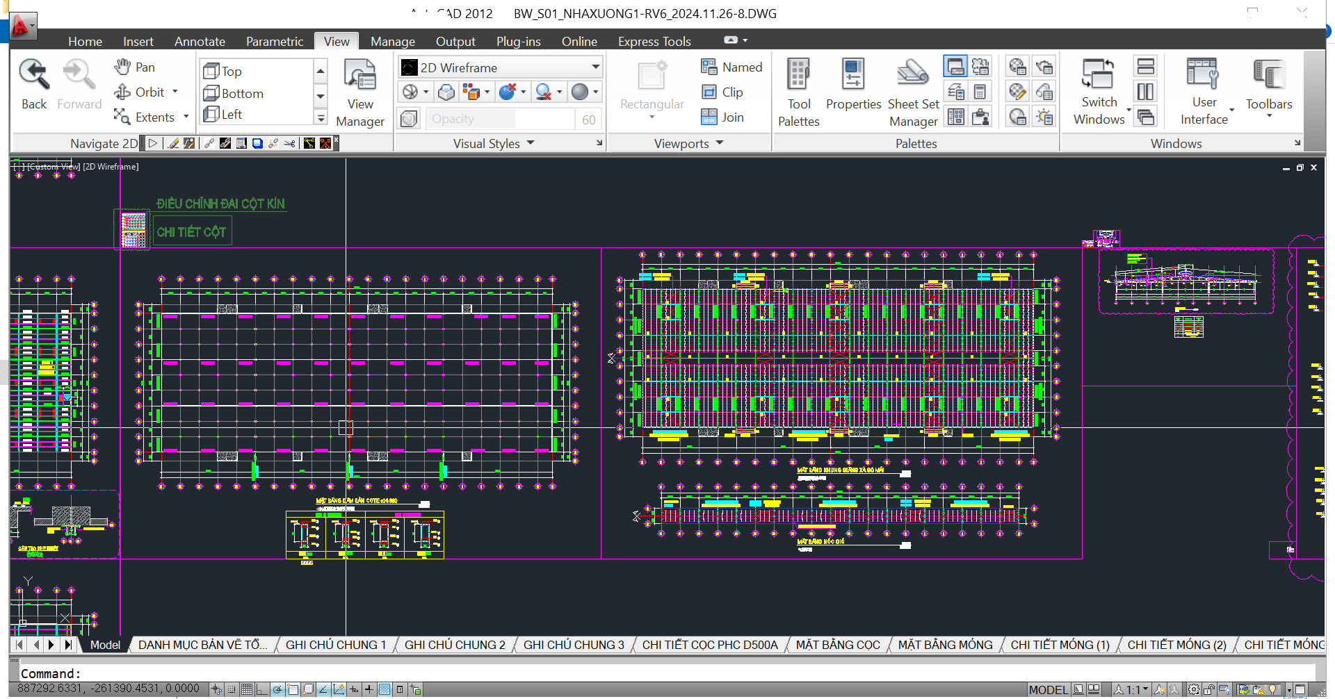  Bản vẽ nhà xưởng 4 tầng BTCT đầy đủ shop kết cấu- Công trình cấp 1