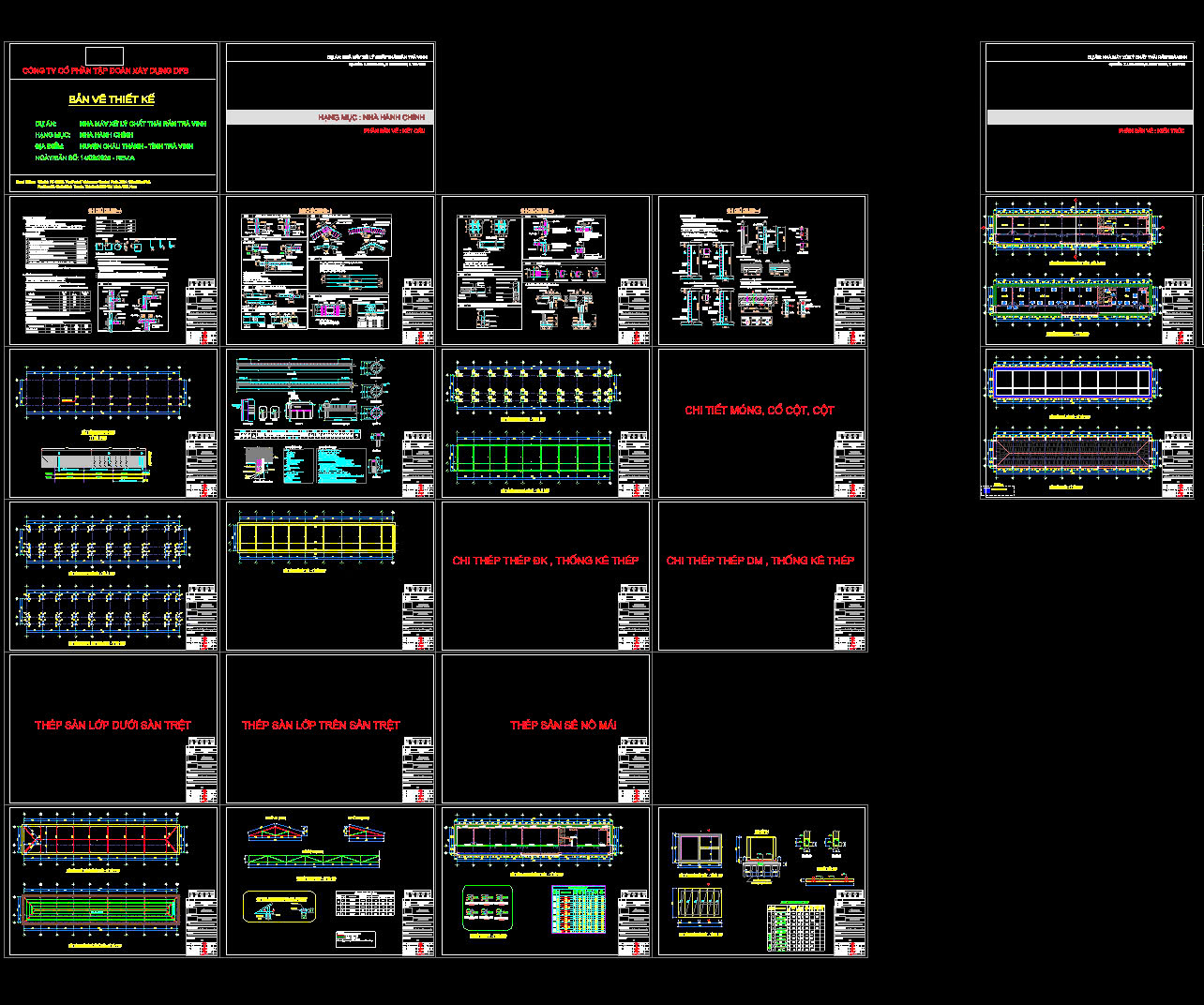 Bản vẽ nhà hành chính - Văn phòng diện tích 7x42m